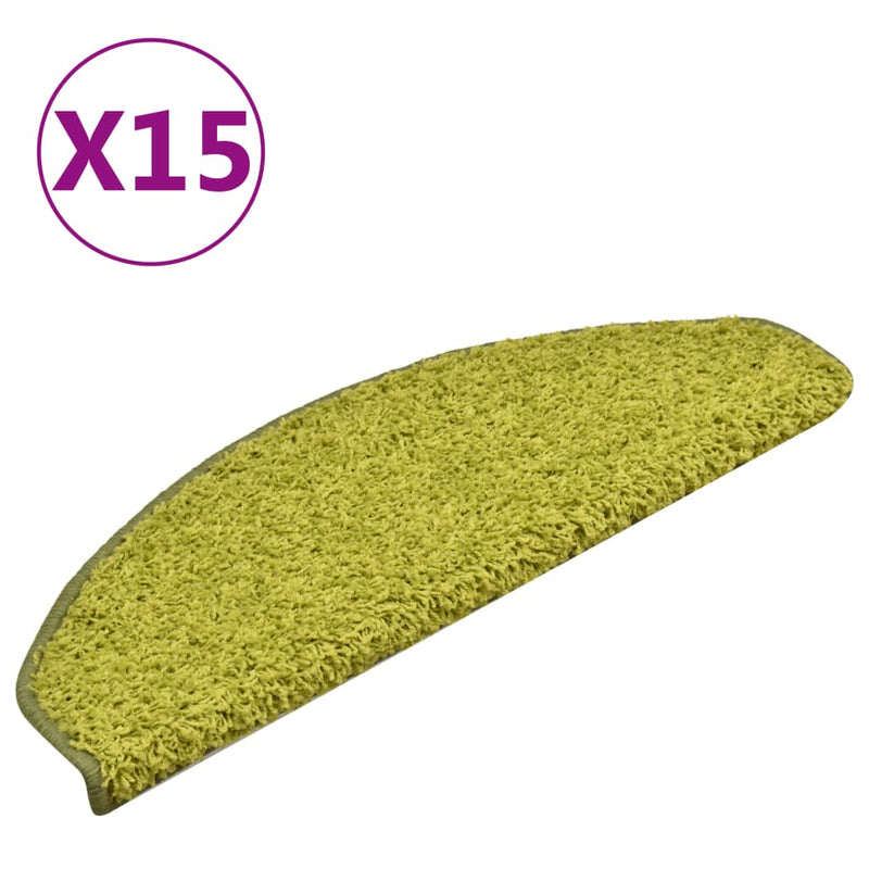 Load image into Gallery viewer, Vidaxl trapmatten 15 st 65x21x4 cm groen halfrond groot
