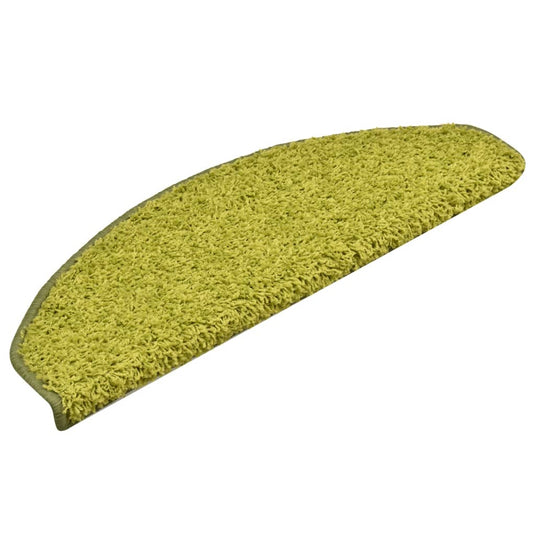 Vidaxl trapmatten 15 st 65x21x4 cm groen halfrond groot