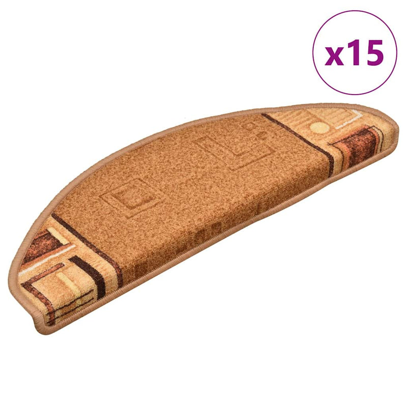 Load image into Gallery viewer, Vidaxl trapmatten zelfklevend 15 st 65x21x4 cm beige
