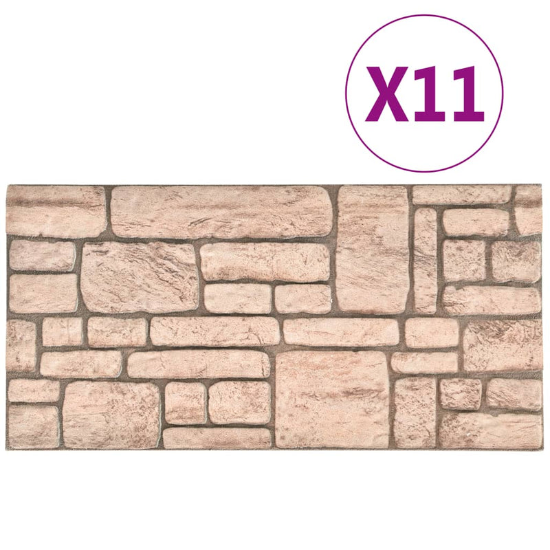 Load image into Gallery viewer, VidaXL 11 st Wandpanelen 3D beige baksteen EPS
