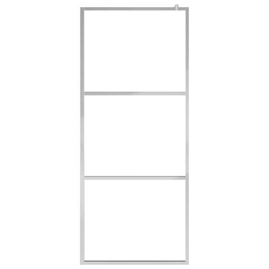 Vidaxl inloopdouchewand halfmat 100x195 cm esg-glas