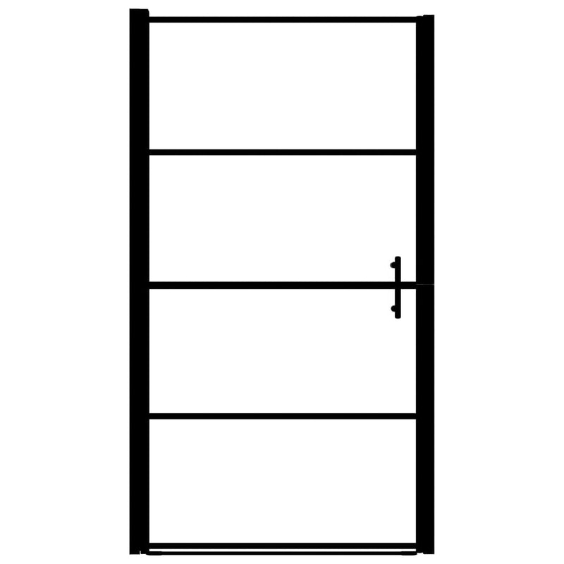 Afbeelding laden in galerijviewer, Vidaxl douchedeur mat 100x178 cm gehard glas zwart
