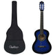 Vidaxl gitaar klassiek beginner kinderen met tas 1 2 34 blauw