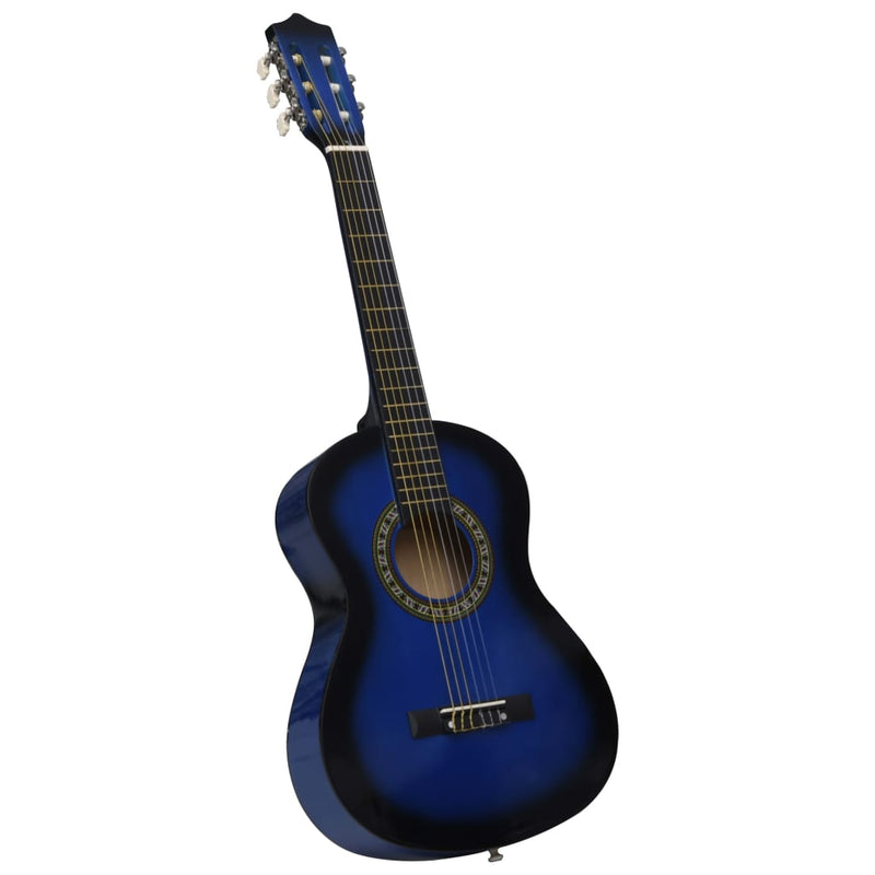 Load image into Gallery viewer, Vidaxl gitaar klassiek beginner kinderen met tas 1 2 34 blauw
