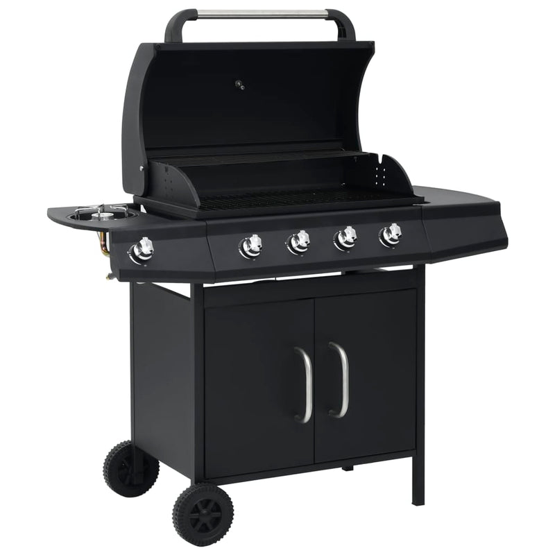 Load image into Gallery viewer, Vidaxl gasbarbecue 4+1 kookzone staal zwart
