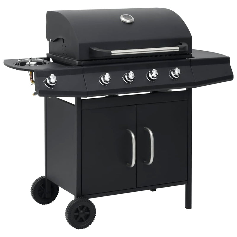 Load image into Gallery viewer, Vidaxl gasbarbecue 4+1 kookzone staal zwart
