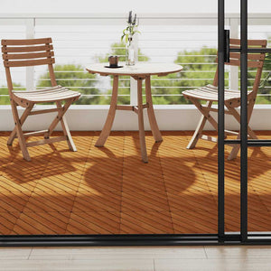 Vidaxl terrastegels 10 st 30x30 cm massief acaciahout