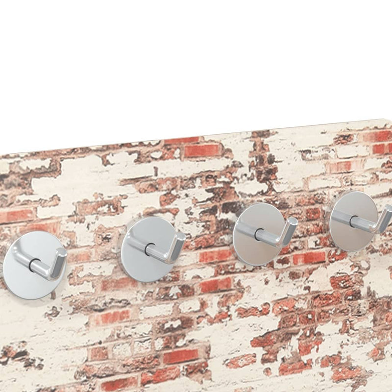 Load image into Gallery viewer, VidaXL Wandkapstok stenen muur 80x30 cm gehard glas
