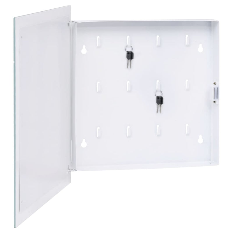 Load image into Gallery viewer, VidaXL Sleutelkast met magneetbord 35x35x4 cm wit
