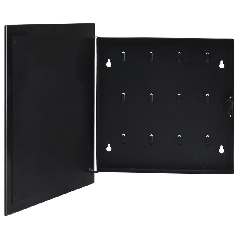 Load image into Gallery viewer, VidaXL Sleutelkast met magneetbord 35x35x4 cm zwart
