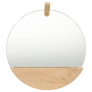 VidaXL Wandspiegel 35 cm massief grenenhout