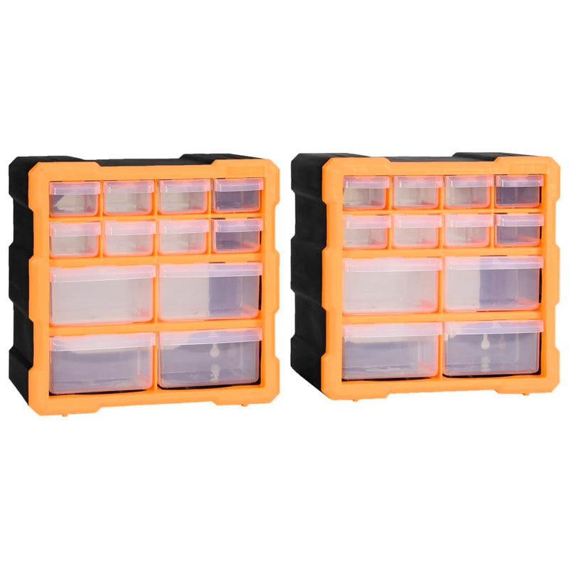 Load image into Gallery viewer, Vidaxl organisers met 12 lades 2 st 26,5x16x26 cm
