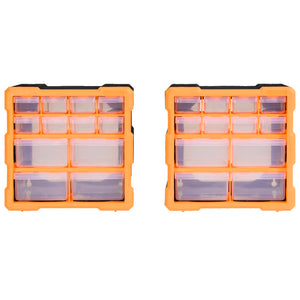 Vidaxl organisers met 12 lades 2 st 26,5x16x26 cm