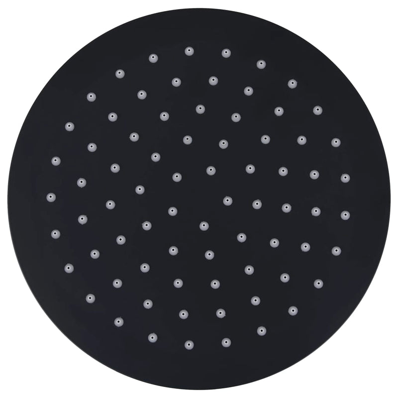 Load image into Gallery viewer, Vidaxl regendouchekop rond 20 cm roestvrij staal zwart

