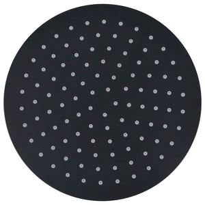 Vidaxl regendouchekop rond 25 cm roestvrij staal zwart
