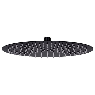 Vidaxl regendouchekop rond 30 cm roestvrij staal zwart