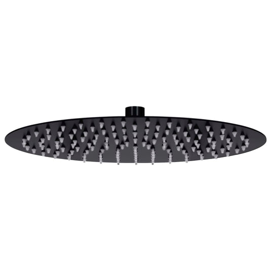 Vidaxl regendouchekop rond 30 cm roestvrij staal zwart