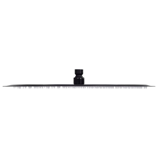 Vidaxl regendouchekop rond 40 cm roestvrij staal zwart