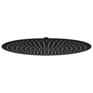 Vidaxl regendouchekop rond 50 cm roestvrij staal zwart