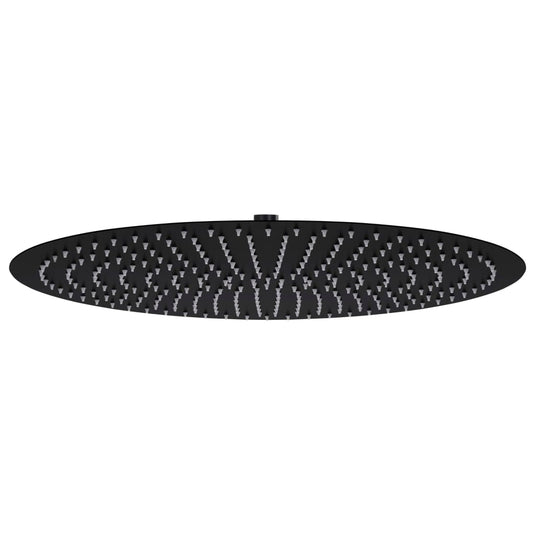 Vidaxl regendouchekop rond 50 cm roestvrij staal zwart