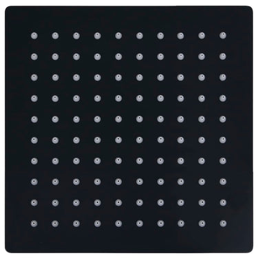 Vidaxl regendouchekop vierkant 20x20 cm roestvrij staal zwart
