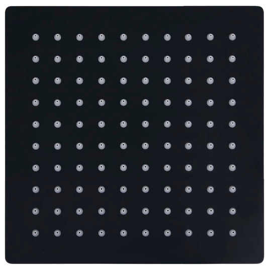 Vidaxl regendouchekop vierkant 20x20 cm roestvrij staal zwart