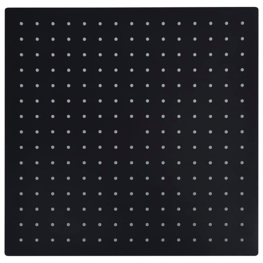 Vidaxl regendouchekop vierkant 40x40 cm roestvrij staal zwart