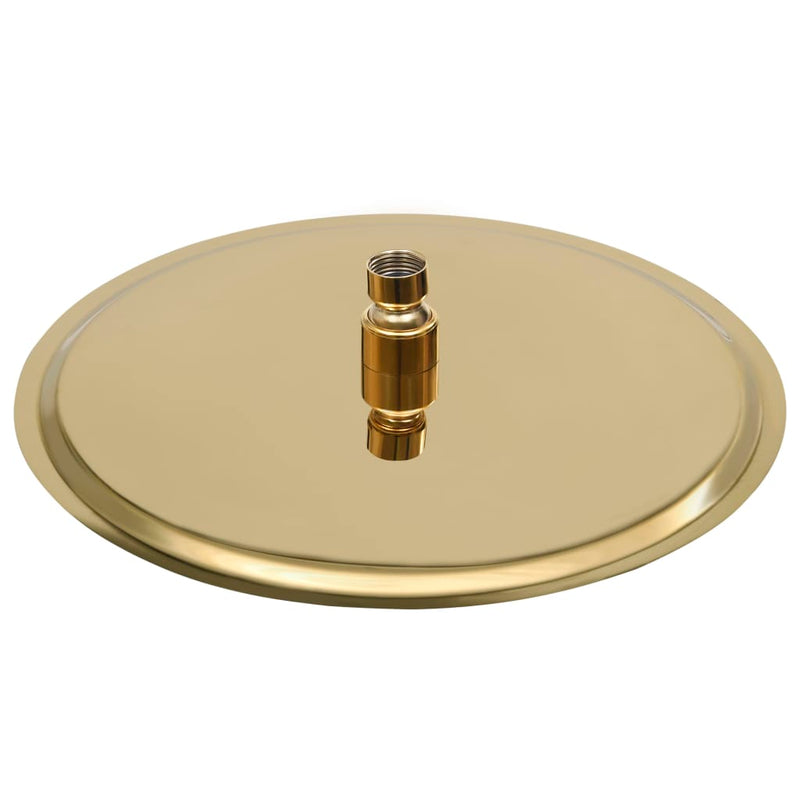 Load image into Gallery viewer, Vidaxl regendouchekop rond 30 cm roestvrij staal goudkleurig

