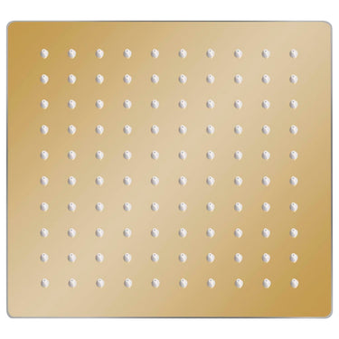 Vidaxl regendouchekop vierkant 20x20 cm roestvrij staal goudkleurig
