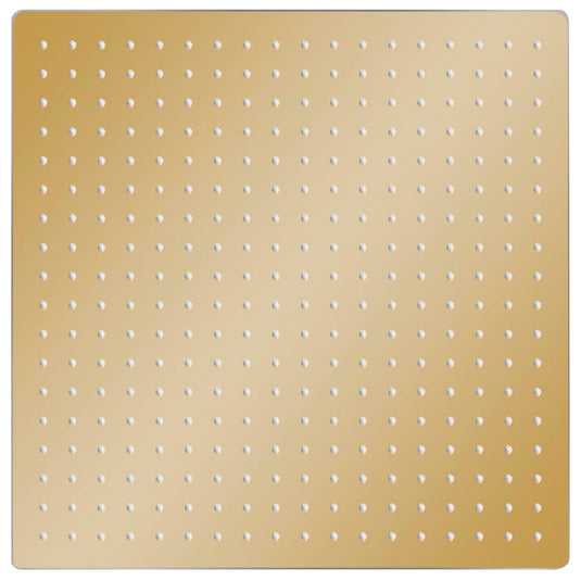 Vidaxl regendouchekop vierkant 50x50 cm roestvrij staal goudkleurig