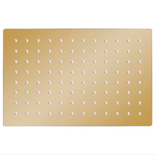 Vidaxl regendouchekop rechthoekig 30x20 cm roestvrij staal goudkleurig