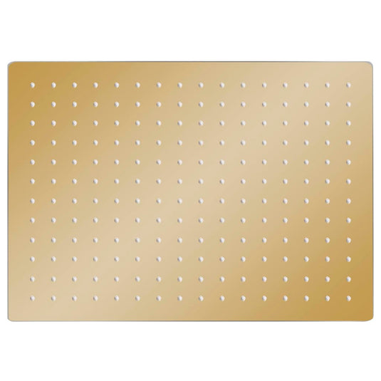 Vidaxl regendouchekop rechthoekig 40x30 cm roestvrij staal goudkleurig