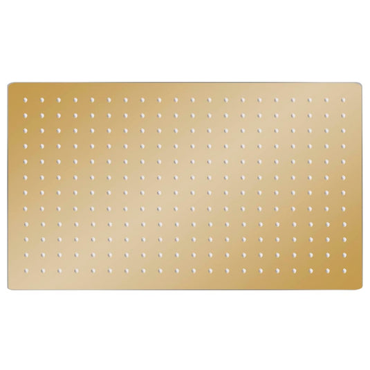 VidaXL Regendouchekop rechthoekig 50x30 cm roestvrij staal goudkleurig