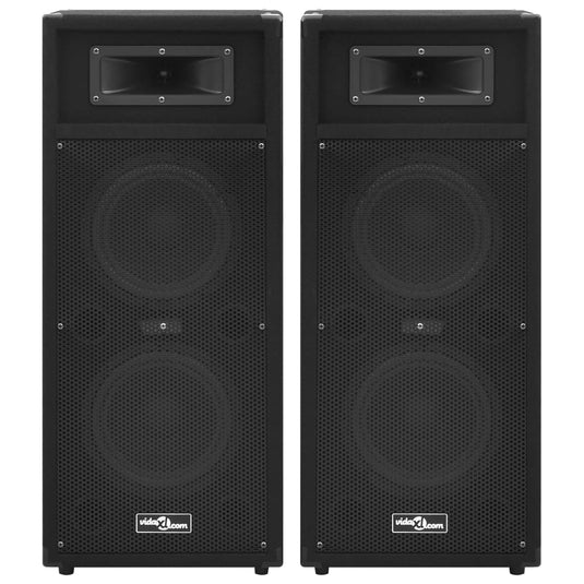 Vidaxl hifi-podiumluidsprekers 2 st passief professioneel 1000 w zwart