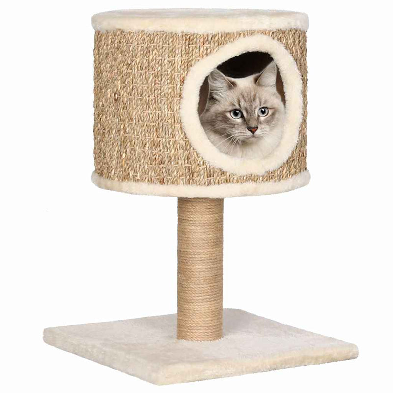 Chargez l'image dans la visionneuse de la galerie, Vidaxl kattenmeubel met huis en krabpaal 52 cm zeegras
