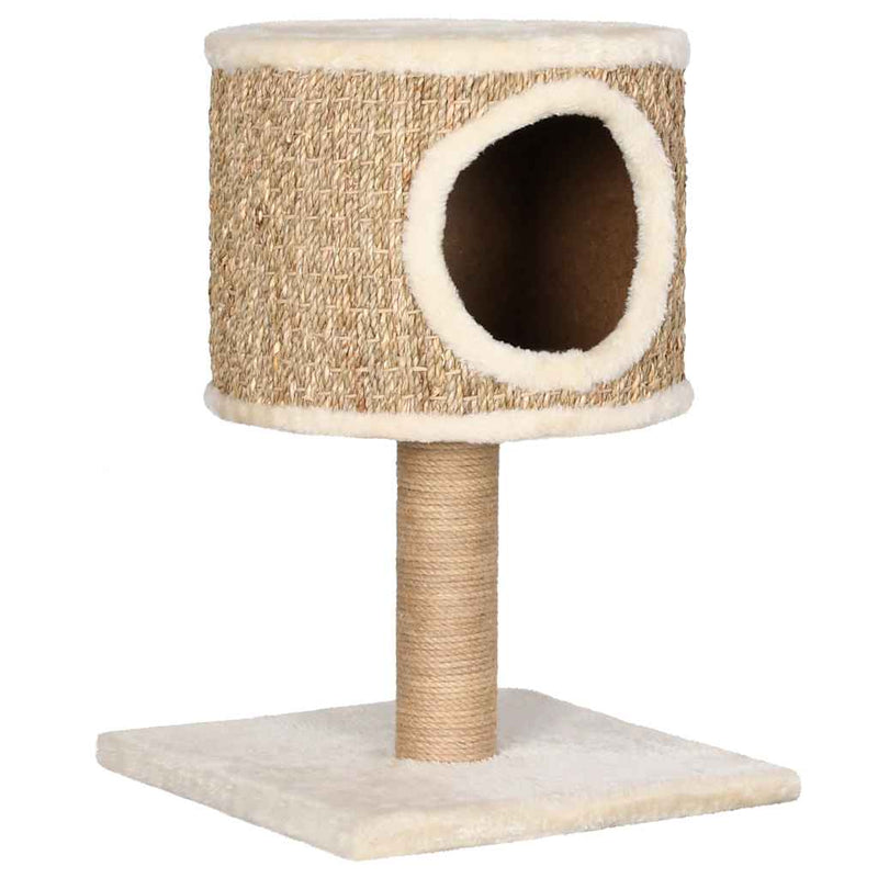 Load image into Gallery viewer, Vidaxl kattenmeubel met huis en krabpaal 52 cm zeegras
