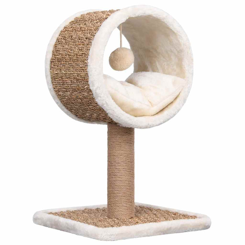 Load image into Gallery viewer, Vidaxl kattenmeubel met tunnel en speeltje 56 cm zeegras
