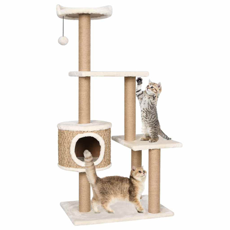 Load image into Gallery viewer, Vidaxl kattenmeubel met krabpalen 123 cm zeegras
