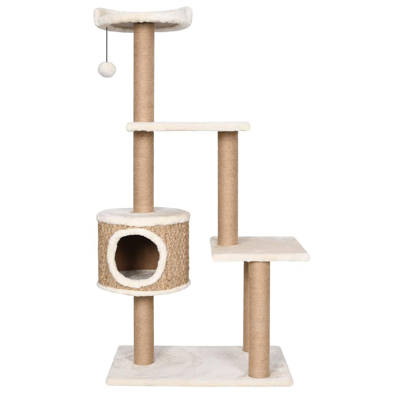 Load image into Gallery viewer, Vidaxl kattenmeubel met krabpalen 123 cm zeegras
