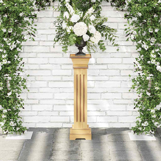 Vidaxl plantenstandaard klassieke zuil vierkant 17x17x66 cm mdf hout