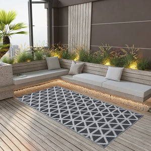 Vidaxl buitenkleed arakil 160x230 cm pp zwart