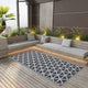 Vidaxl buitenkleed arakil 160x230 cm pp zwart