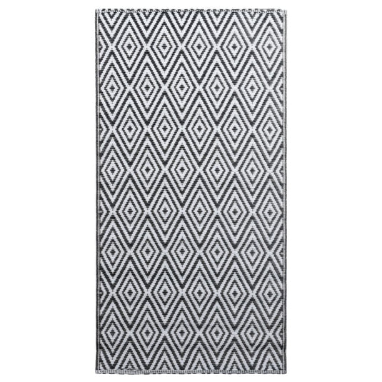 Vidaxl buitenkleed arakil 80x150 cm pp wit en zwart