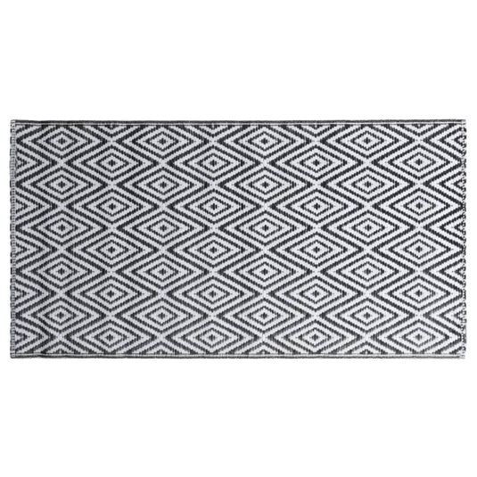 Vidaxl buitenkleed arakil 80x150 cm pp wit en zwart