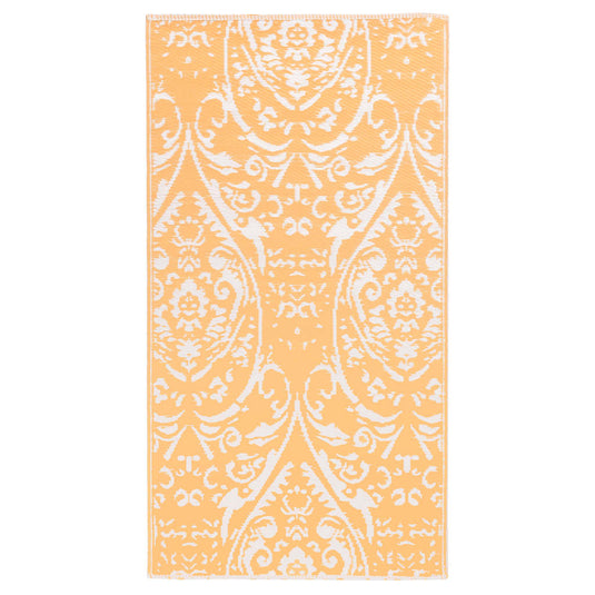 Vidaxl buitenkleed arakil 80x150 cm pp oranje en wit