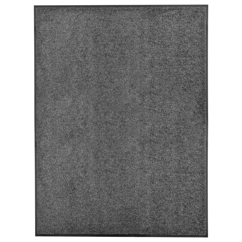 Load image into Gallery viewer, Vidaxl deurmat wasbaar 90x120 cm antraciet
