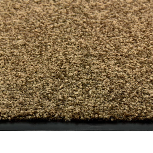 Vidaxl deurmat wasbaar 90x120 cm bruin