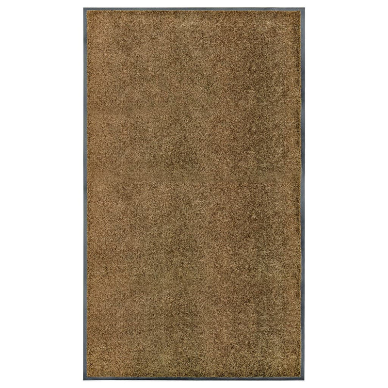Load image into Gallery viewer, Vidaxl deurmat wasbaar 90x150 cm bruin
