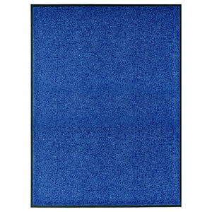 Vidaxl deurmat wasbaar 90x120 cm blauw