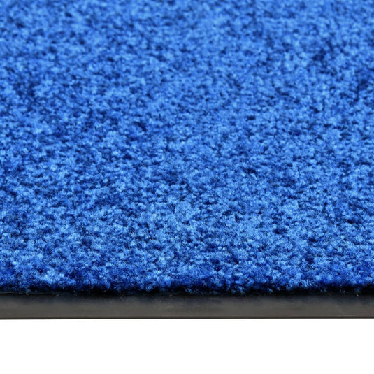 Vidaxl deurmat wasbaar 90x120 cm blauw